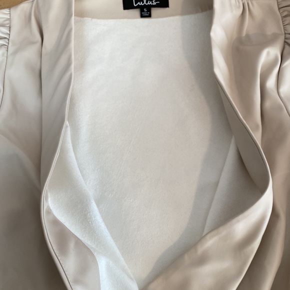 Lulus Faux Leather Short Sleeve Top. Size Small - Picture 6 of 8